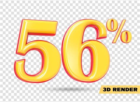 Premium Psd Yellow Number 3d Render
