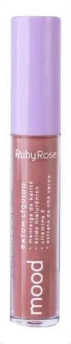 Batom Líquido Gloss Nude Matte Empathy Ruby Rose Mood Gloss MercadoLivre