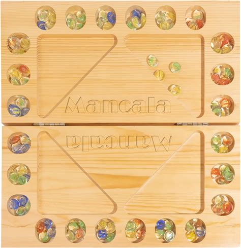 Juego De Mesa Mancala Para Jugadores Tablero De Mancala Plegable De