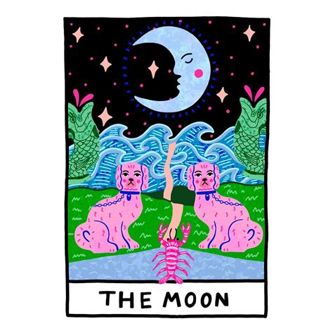 The Moon Tarot Print Etsy