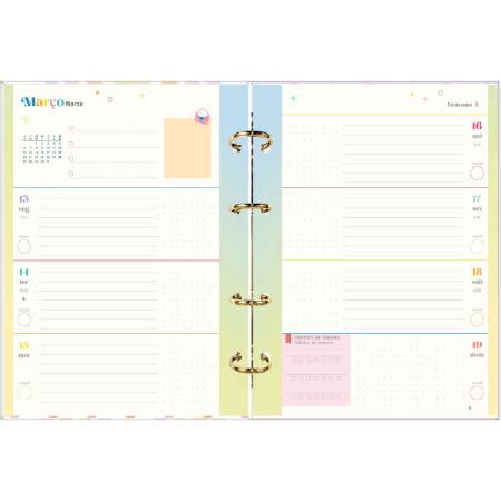 Planner Argolado Happy Tilibra Livraria E Papelaria Brasil