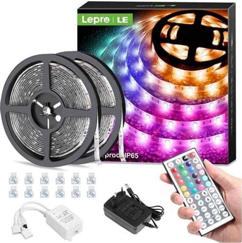 Lepro 10m Set LED Trak RGB IP65 Vodoodporen 5050 SMD LED Napajalnik