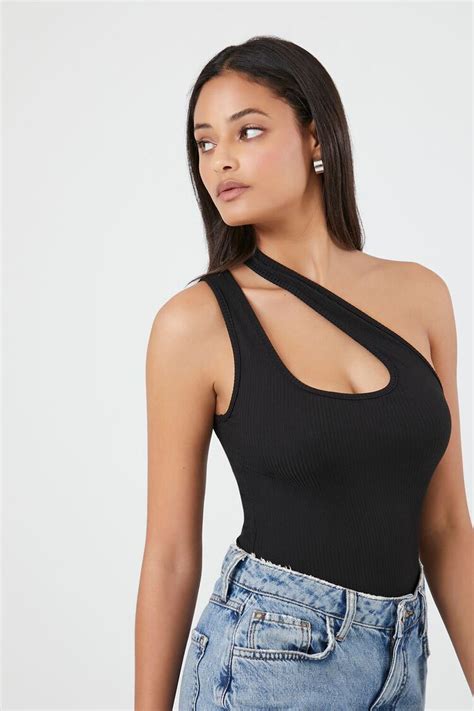 Ribbed Knit Cutout Bodysuit