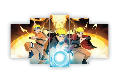 Quadro Mosaico 125x69 5 Peças Mdf 6mm NARUTO ANIME Elo7