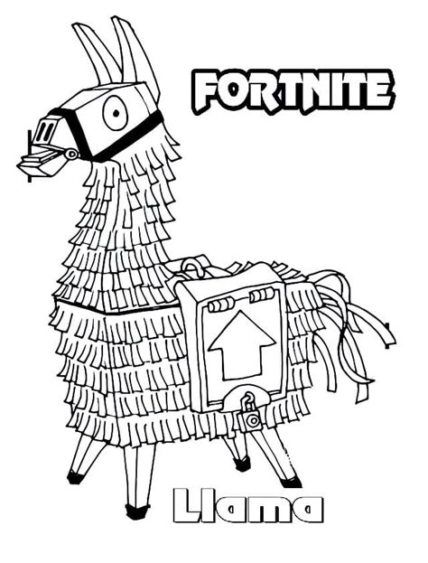 Fortnite Llama Coloring Pages - Coloring Home