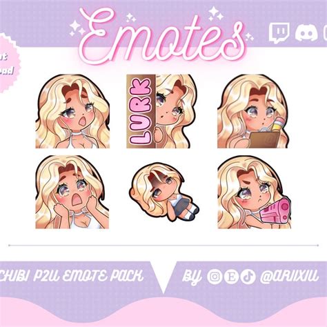 Platinum Blonde Twitch Emote Etsy