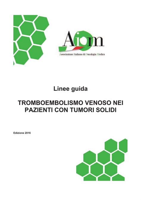 PDF Linee Guida TROMBOEMBOLISMO VENOSO NEI LINEE GUIDA