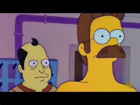 Marge Tries To Hits Half Naked Ned Flanders With A Bottle The Simpsons Youtube