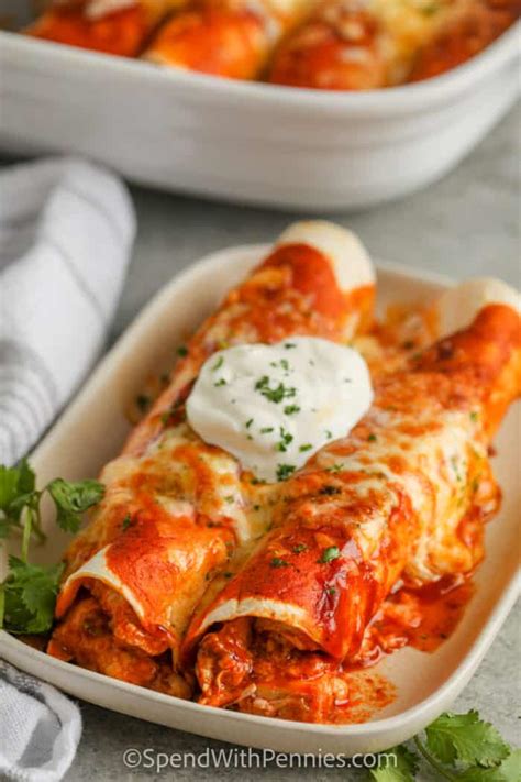 Leftover Turkey Enchiladas Spend With Pennies