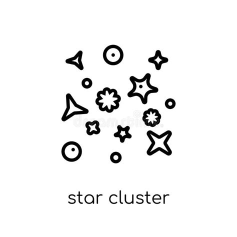 Star Cluster Icon. Trendy Modern Flat Linear Vector Star Cluster Stock ...