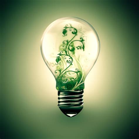 Premium Ai Image Light Bulb With Sprout Inside Isolated In White