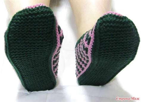 Тапочки спицами - Вязание - Страна Мам