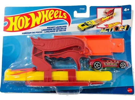 Hot Wheels Action Lanzador De Bolsillo Rojo Mattel