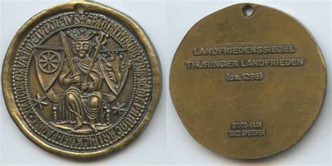 Deutschland Bundesrepublik Th Ringen Medaille Nd Gx