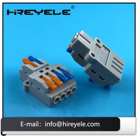 Lever Nut Compact Splice Wire Connector 2 In 4 Out Terminal Block For Circuit Inline