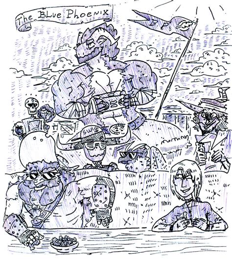 Daily Doodles 54 Blue Phoenix Has Swag By Dettanarts On Deviantart