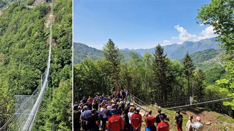 Val Seriana a Dossena BG il ponte tibetano più lungo del mondo