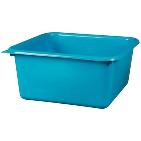 ALUMINIUM ET PLASTIQUE Cuvette carrée ø38cm 15l bleu Green Line