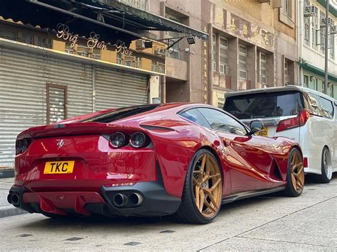 Ferrari Superfast Burgundy Brixton Forged Pf Duo Wheel Front