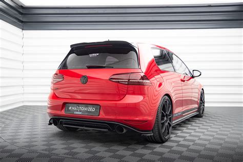 CENTRAL REAR SPLITTER VW GOLF Mk7 GTI CLUBSPORT RED Our Offer