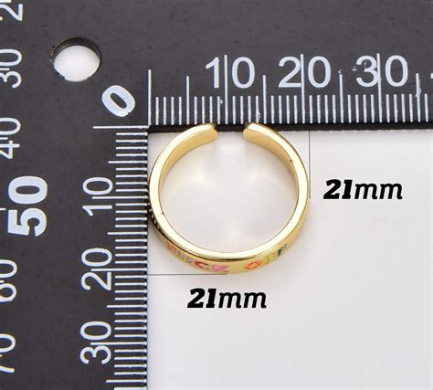 Y K Gold Filled Fuck Off Ring Open Adjustable Jewelry For Teenager