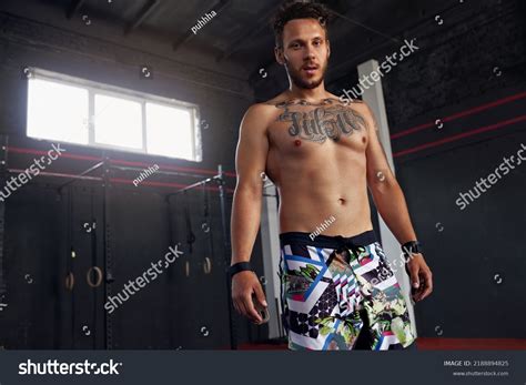 Handsome Half Naked Muscular Man Posing Stock Photo Shutterstock