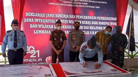 Lapas Klas Iib Tebo Deklarasi Janji Kinerja Dan Pencanangan Zona