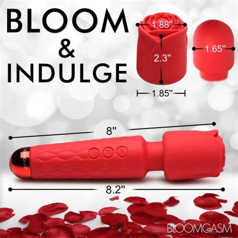 Bloomgasm Deluxe Silicone Rose Wand Vibrator Sex Toys At Adult Empire