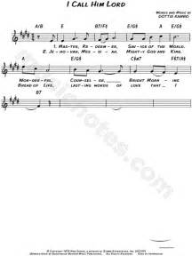 Mark Lowry I Call Him Lord Sheet Music Leadsheet In E Major