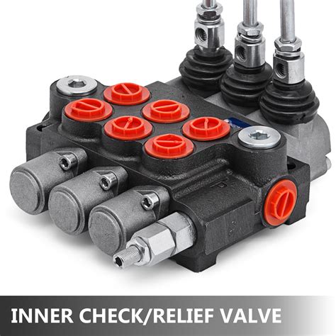 Vevor 3 Spool Hydraulic Control Valve Hydraulic Valve Unibody 3 Spool Valve Hydraulic