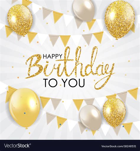 Abstract Happy Birthday Background Card Template Vector Image