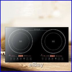 W Electric Dual Induction Cooker Portable Burner Cooktop Digital Hot Plate Cooktops Appliances