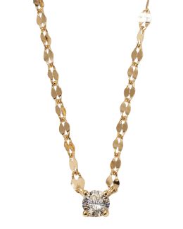 LANA K Yellow Gold Petite Nude Diamond Solo Lariat Neiman Marcus