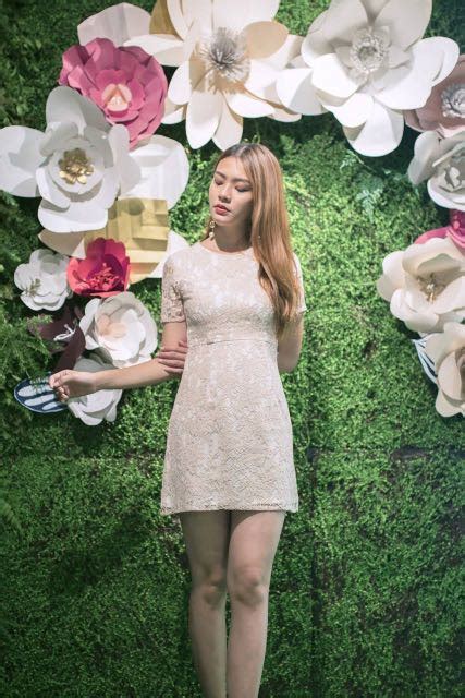 Mgp Label Lace Dress In Nude Pink Worn Twice Women S Fashion Tops Sleeveless On Carousell