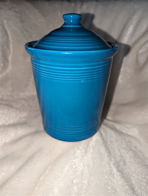 Homer Laughlin Fiestaware Canister Peacock Color Etsy