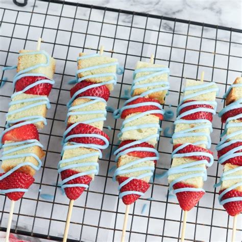 Patriotic Strawberry Shortcake Kabobs Recipe Morgan Wender