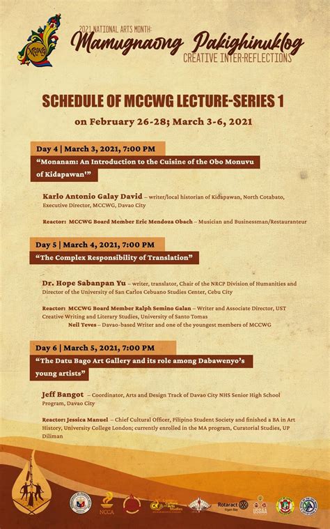 Lecture Series in Celebration of National Arts Month | Philippine ...