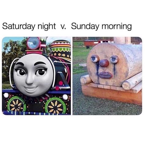 Saturday Night V Sunday Morning Funny