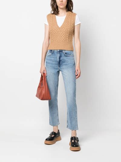 Rag And Bone Alex Ripped High Waist Straight Leg Jeans In Tulip Modesens