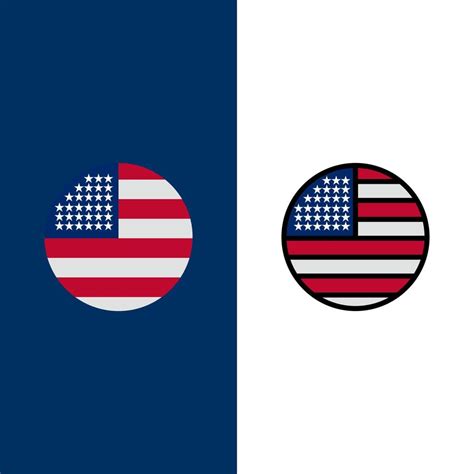 american flag circle vector art icons  graphics