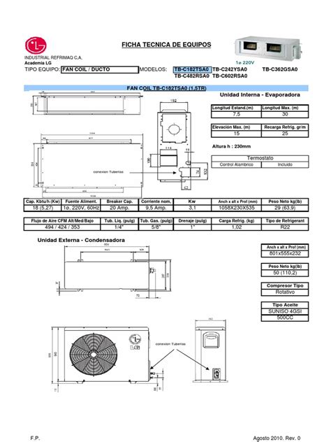 Fan Coil Pdf Tecnología Energética Ingeniería Termodinámica
