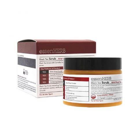 Essenherb Essenherb Black Tea Scrub Review Soco By Sociolla