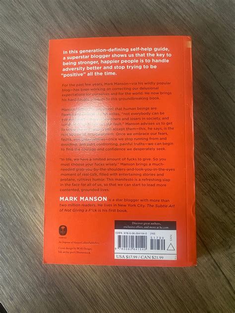 The Subtle Art Of Not Giving A Fuck Hobbies Toys Books Magazines Fiction Non Fiction On