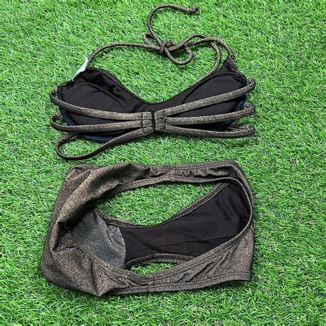 Mossimo 90s Brown Two Piece Bikini Set Condition Depop