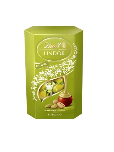 Конфеты шоколадные Lindt Lindor из молочного шоколада с фисташковой ...
