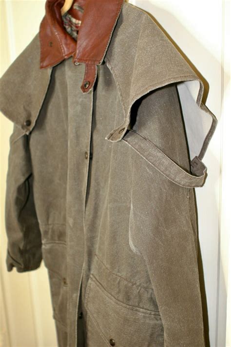 Outback Trading Co Men S Long Oilskin Duster Brown Gem