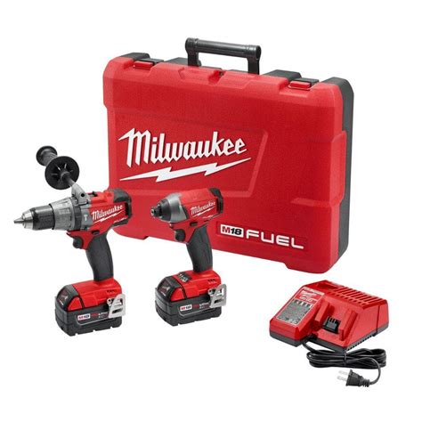 Milwaukee M18 FUEL 18-Volt Lithium-Ion Cordless Brushless Hammer Drill ...