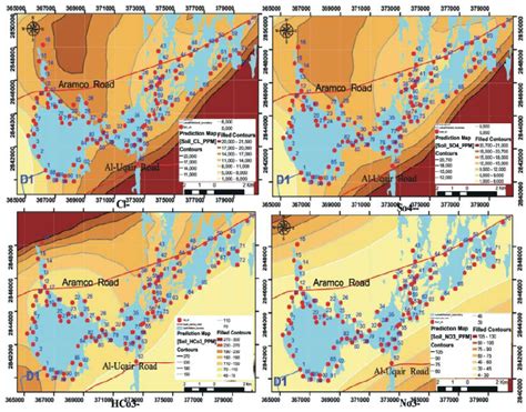 A Distribution Maps Of The Major Anions Concentration For The Soil Of