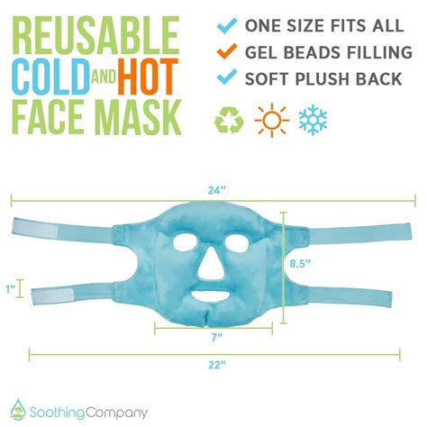 Soothing Company Hot And Cold Gel Face Mask For Migraine Pain Relief And Stress Reduction Buy