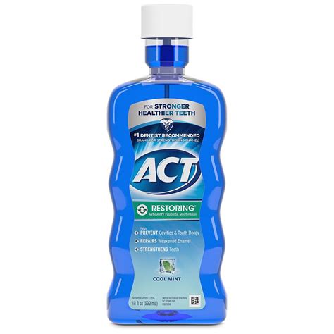 Act Restoring Anticavity Fluoride Mouthwash Cool Mint Walgreens